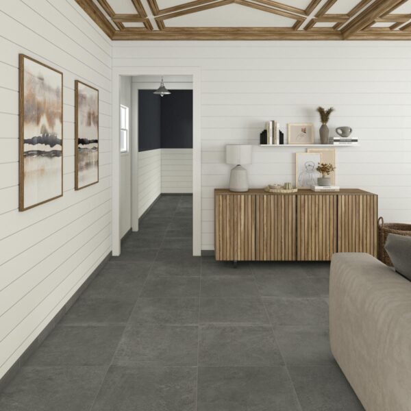 24" x 24" Portfolio Iron Grey Floor Tile Square Matte - Image 5