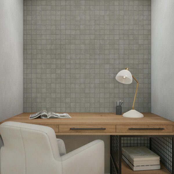 2" x 2" Portfolio Iron Grey Mosaic Tile Rectangle Straight Joint Matte - Image 3