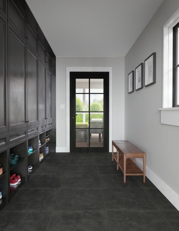 24" x 24" Portfolio Charcoal Floor Tile Square Matte - Image 3