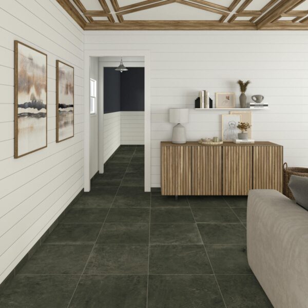 24" x 24" Portfolio Charcoal Floor Tile Square Matte - Image 4