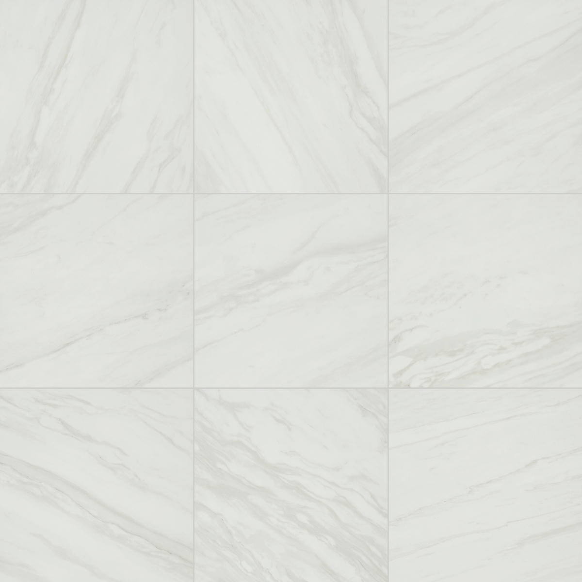 24" x 24" Perpetuo Timeless White Floor Tile Square Matte