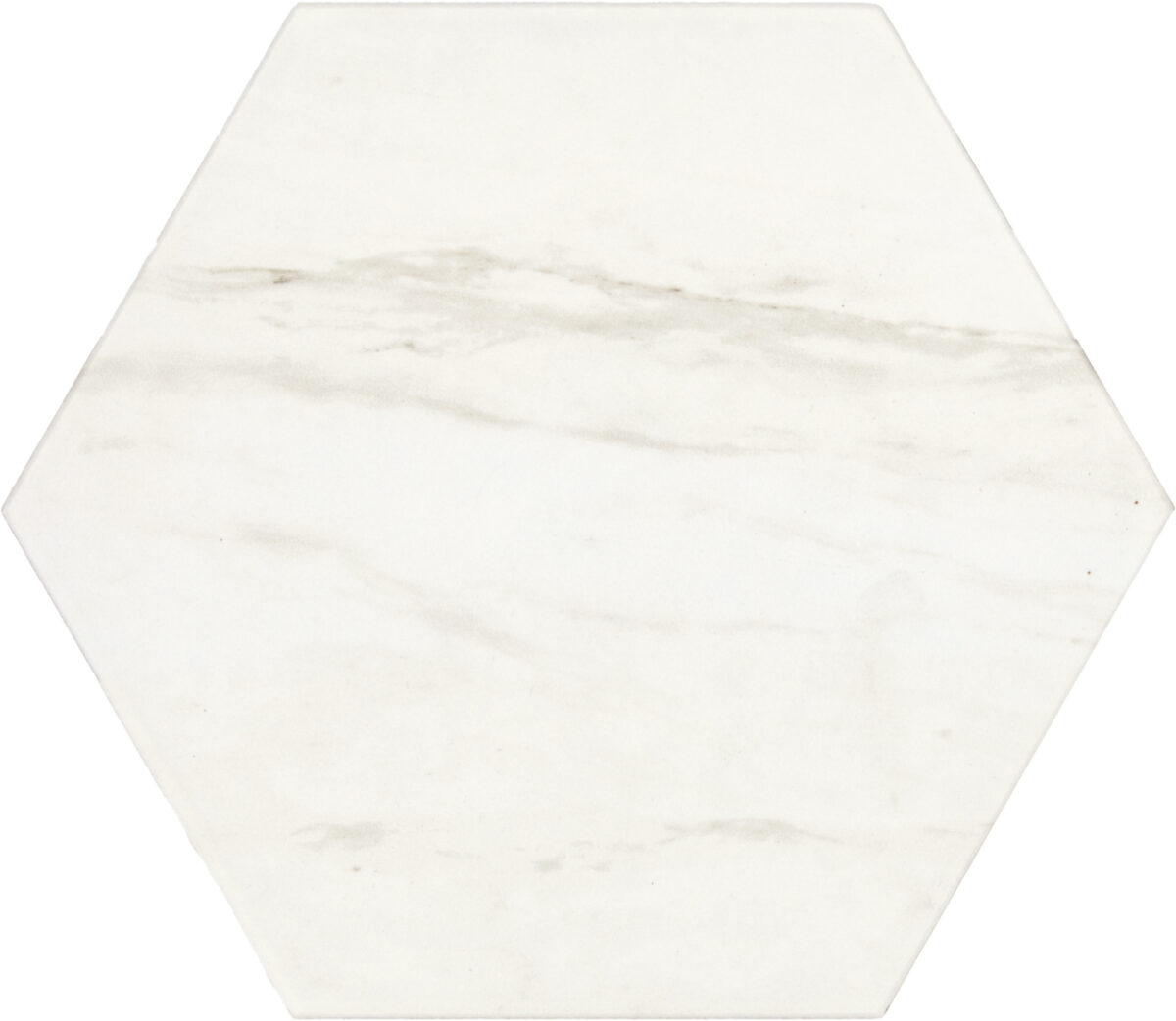 8" x 9" Perpetuo Timeless White Floor Tile Hexagon Matte - Image 3