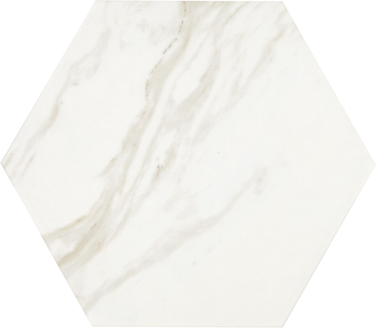 8" x 9" Perpetuo Timeless White Floor Tile Hexagon Matte - Image 5