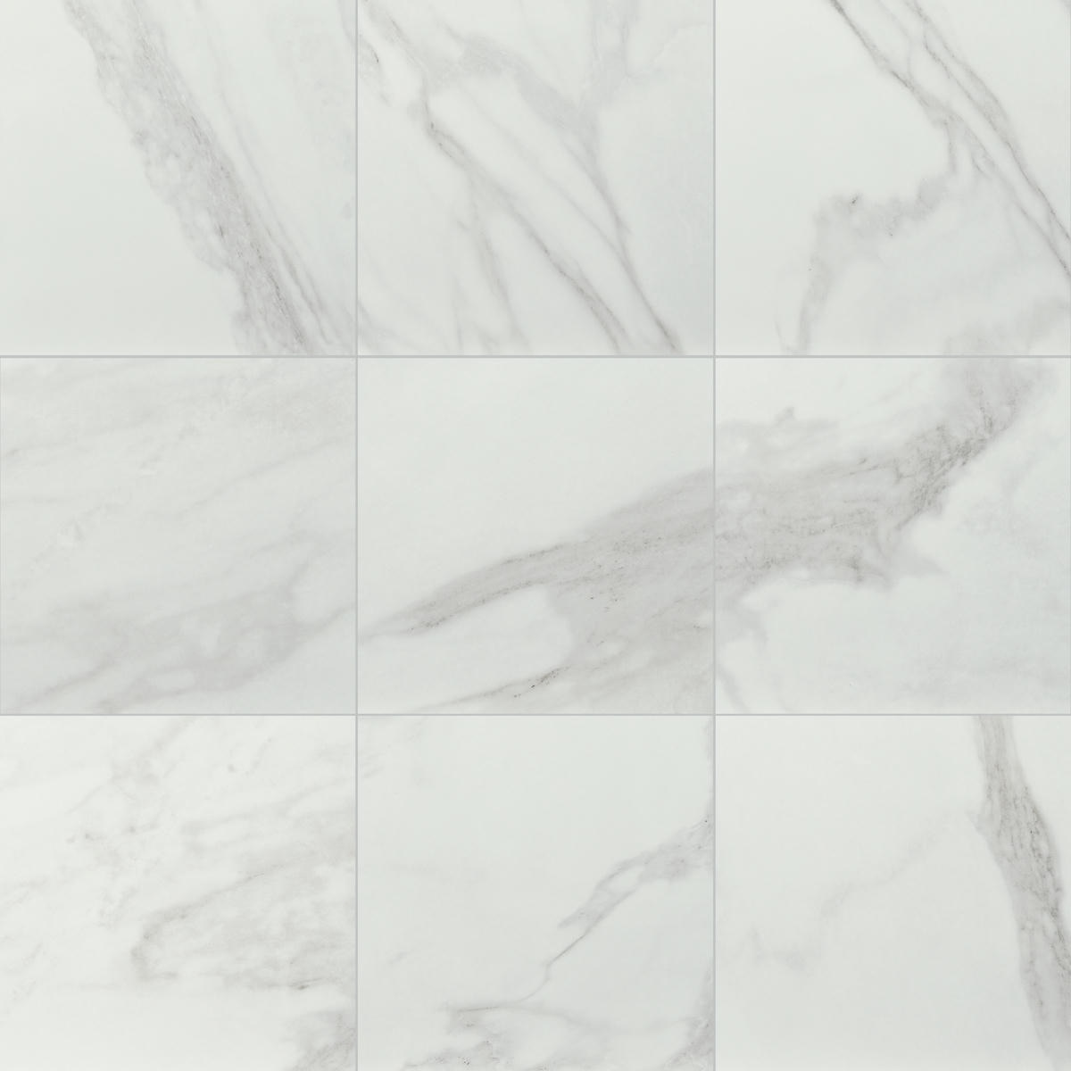 12" x 12" Perpetuo Brilliant White Floor Tile Square Matte