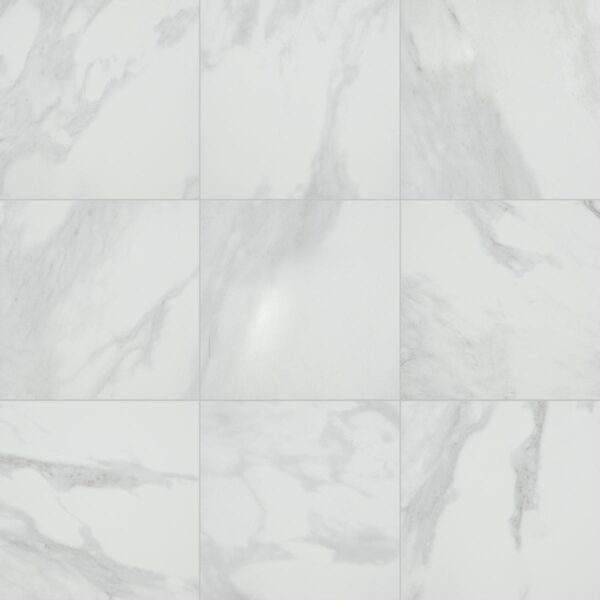 24" x 24" Perpetuo Brilliant White Floor Tile Square Matte