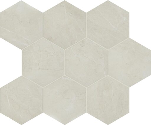 8" x 9" Perpetuo Elegant Beige Floor Tile Hexagon Matte