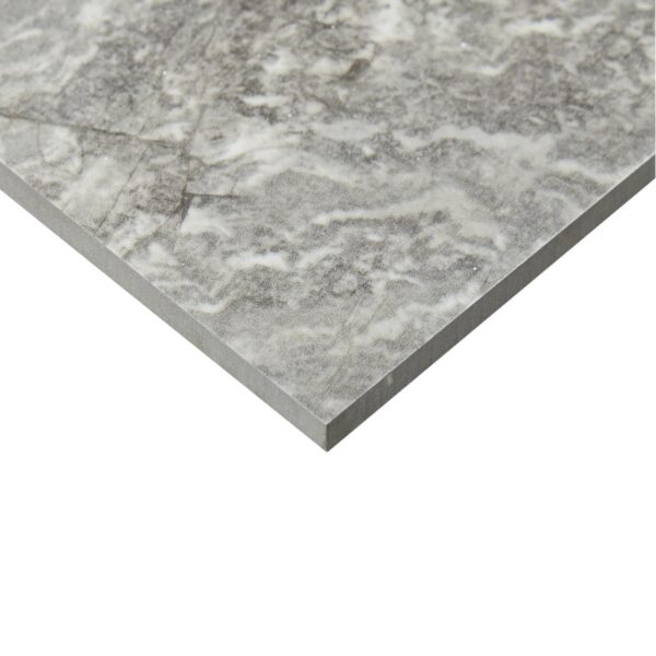12" x 12" Perpetuo Eternal Grey Floor Tile Square Polished - Image 2
