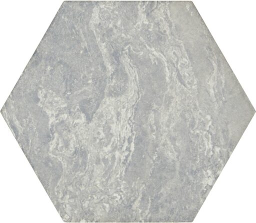 8" x 9" Perpetuo Eternal Grey Floor Tile Hexagon Matte