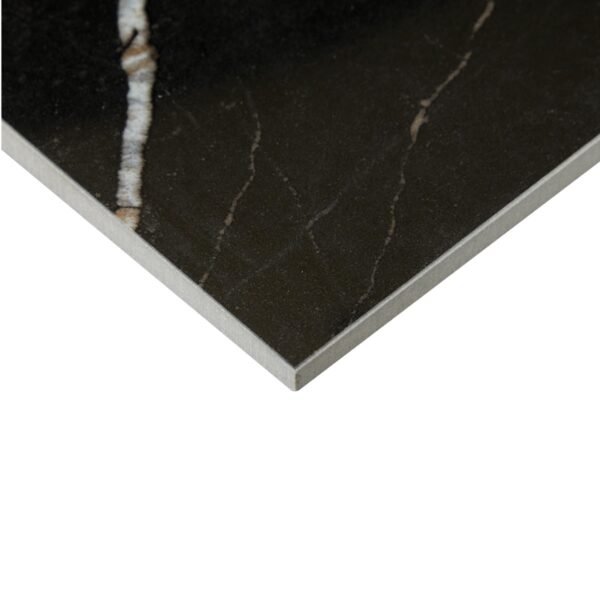 12" x 24" Perpetuo Infinite Black Floor Tile Rectangle Matte - Image 2