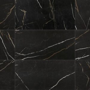 12" x 24" Perpetuo Infinite Black Floor Tile Rectangle Polished