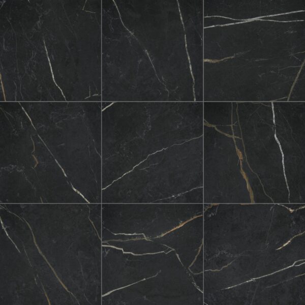 24" x 24" Perpetuo Infinite Black Floor Tile Square Matte - Image 4