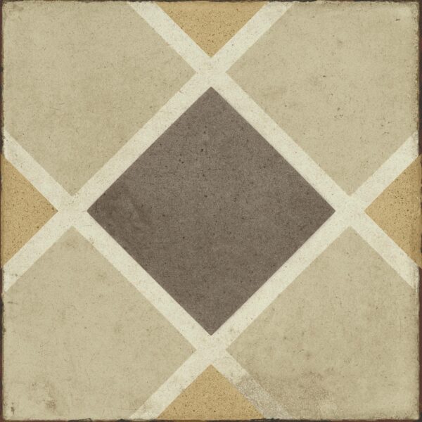 8" x 8" Quartetto Warm Rombo Floor Tile Deco Square Matte - Image 2