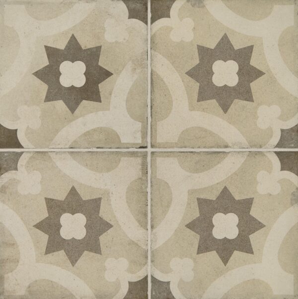 8" x 8" Quartetto Warm Sole Floor Tile Deco Square Matte