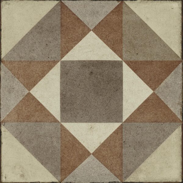 8" x 8" Quartetto Warm Figura Floor Tile Deco Square Matte - Image 2