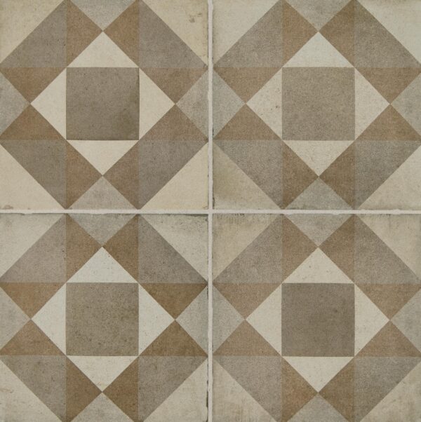 8" x 8" Quartetto Warm Figura Floor Tile Deco Square Matte - Image 3
