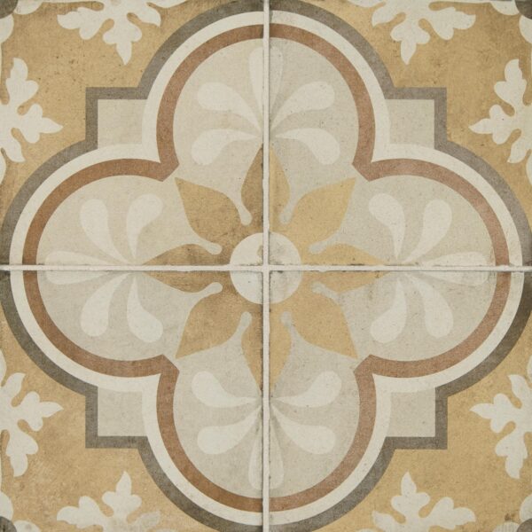 8" x 8" Quartetto Warm Grande Fiore Floor Tile Deco Square Matte - Image 3