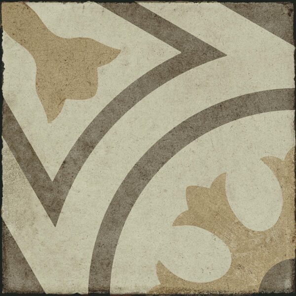 8" x 8" Quartetto Warm Circolo Floor Tile Deco Square Matte - Image 2