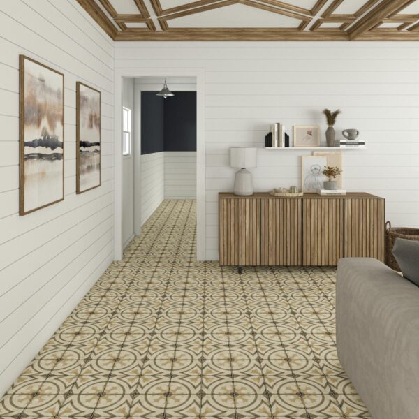 8" x 8" Quartetto Warm Circolo Floor Tile Deco Square Matte - Image 4