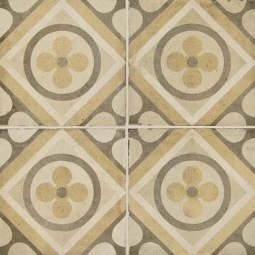 8" x 8" Quartetto Warm Petalo Floor Tile Deco Square Matte