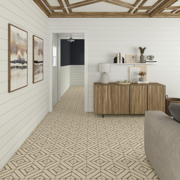 8" x 8" Quartetto Warm Piazza Floor Tile Deco Square Matte - Image 4