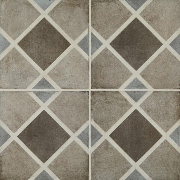 8" x 8" Quartetto Cool Rombo Floor Tile Deco Square Matte