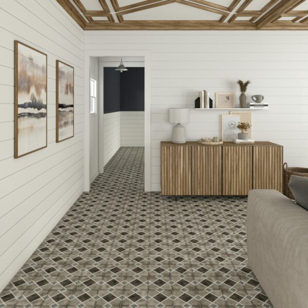 8" x 8" Quartetto Cool Rombo Floor Tile Deco Square Matte - Image 4