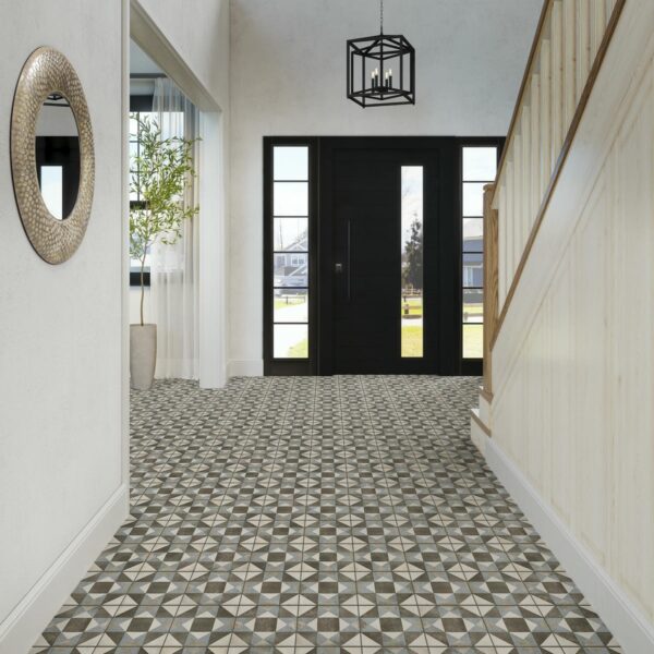 8" x 8" Quartetto Cool Figura Floor Tile Deco Square Matte - Image 3