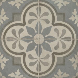 8" x 8" Quartetto Cool Grande Fiore Floor Tile Deco Square Matte