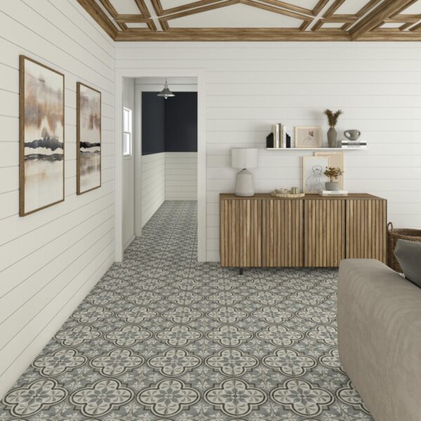 8" x 8" Quartetto Cool Grande Fiore Floor Tile Deco Square Matte - Image 2