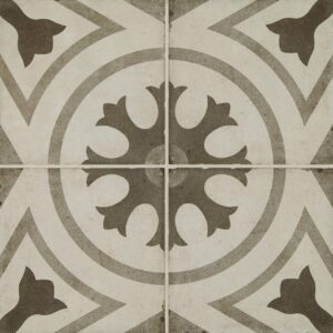 8" x 8" Quartetto Cool Circolo Floor Tile Deco Square Matte