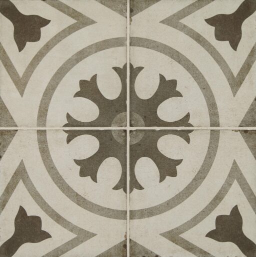8" x 8" Quartetto Cool Circolo Floor Tile Deco Square Matte