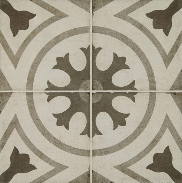 8" x 8" Quartetto Cool Circolo Floor Tile Deco Square Matte