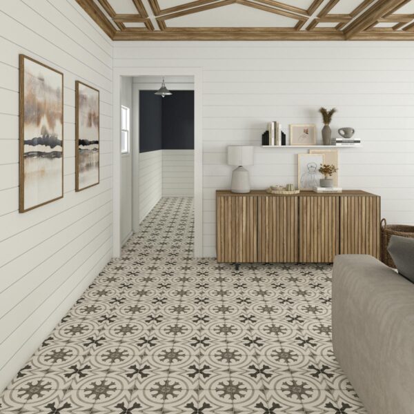 8" x 8" Quartetto Cool Circolo Floor Tile Deco Square Matte - Image 4