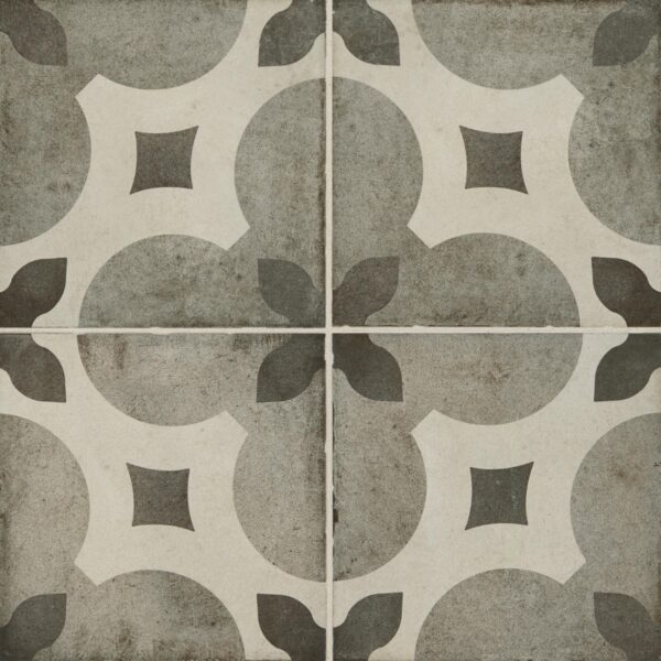 8" x 8" Quartetto Cool Piccolo Fiore Floor Tile Deco Square Matte