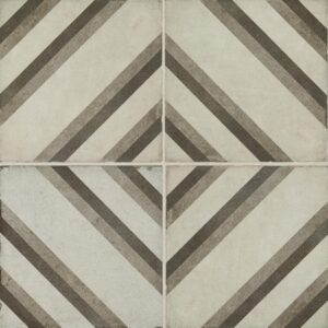 8" x 8" Quartetto Cool Piazza Floor Tile Deco Square Matte