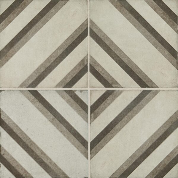 8" x 8" Quartetto Cool Piazza Floor Tile Deco Square Matte - Image 3