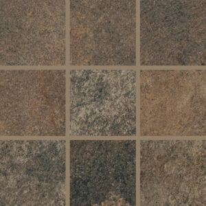 2" x 2" Slate Attache Multi Brown Mosaic Tile Rectangle Straight Joint Matte