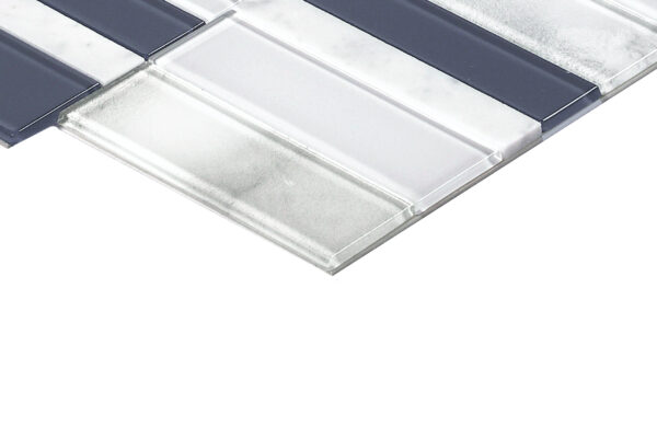 11" x 11" SimplyStick Mosaix Carrara White Mosaic Natural Stone Tile Rectangle Brick Joint Polished - Image 3