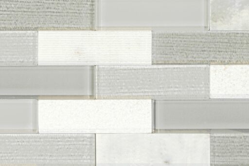 11" x 11" SimplyStick Mosaix Daphne White Mosaic Natural Stone Tile Rectangle Brick Joint Polished