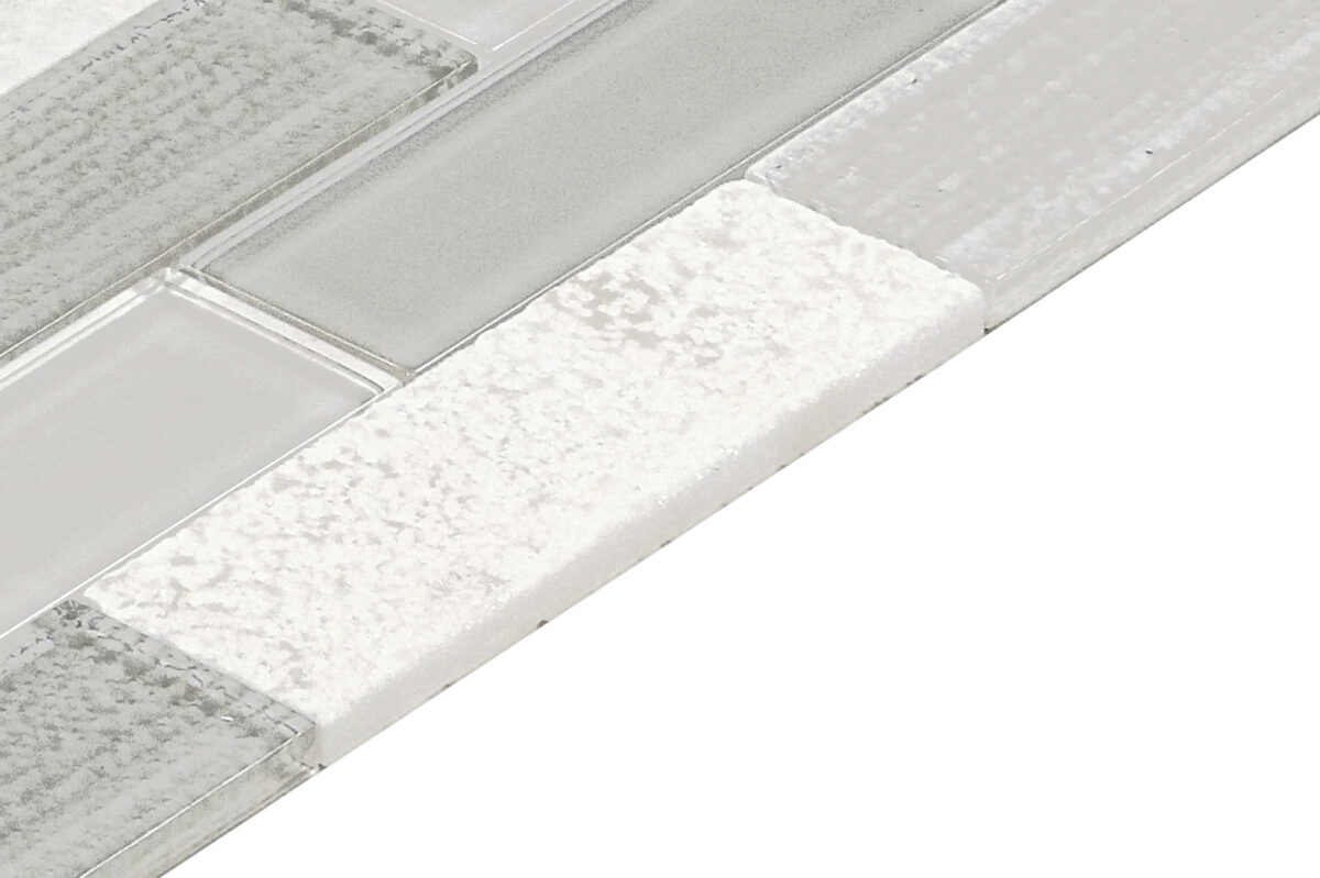 11" x 11" SimplyStick Mosaix Daphne White Mosaic Natural Stone Tile Rectangle Brick Joint Polished - Image 3