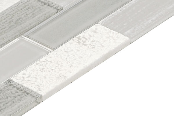 11" x 11" SimplyStick Mosaix Daphne White Mosaic Natural Stone Tile Rectangle Brick Joint Polished - Image 3