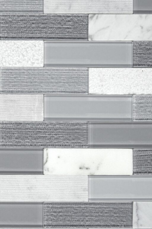 11" x 11" SimplyStick Mosaix Stormy Mist Mosaic Natural Stone Tile Rectangle Brick Joint Polished