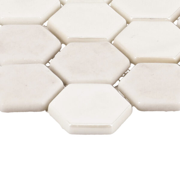 1" x 1" Uptown Glass Mosaics Alabaster Mosaic Tile Rectangle Hexagon Matte - Image 2