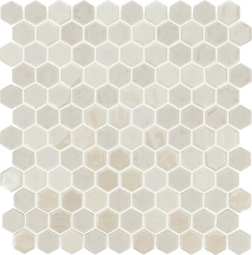 1" x 1" Uptown Glass Mosaics Alabaster Mosaic Tile Rectangle Hexagon Matte