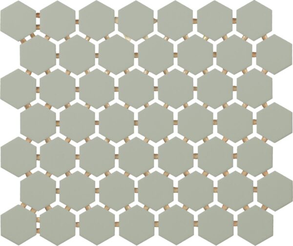1.5" x 1.5" Color Wheel Mosaic Matte Desert Gray Mosaic Tile Rectangle Hexagon Matte
