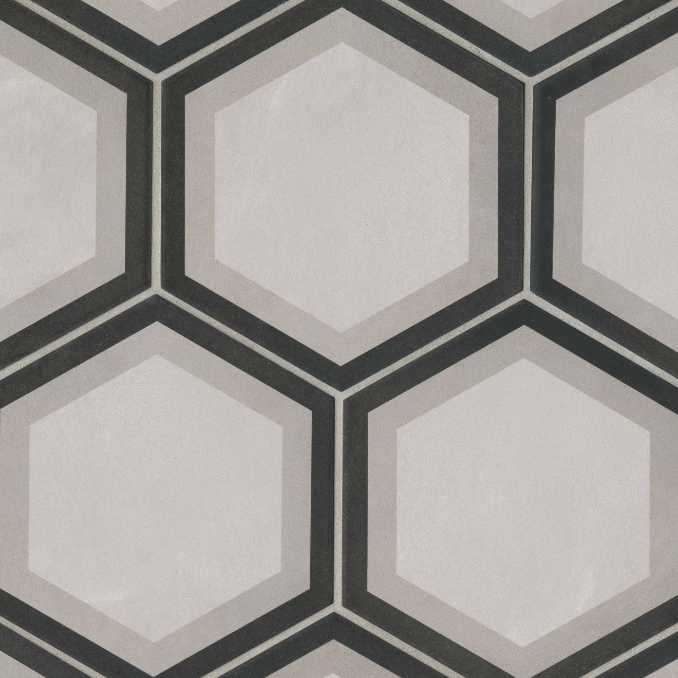 Allora 8.5" x 10" Matte Telaio Hexagon Deco Porcelain Tile