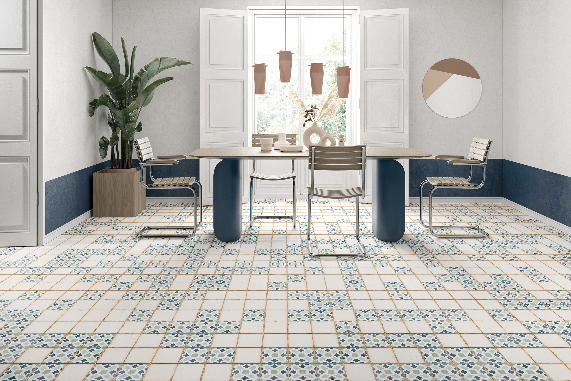 Casablanca 5" x 5" Matte Ceramic Tile in Kenzi