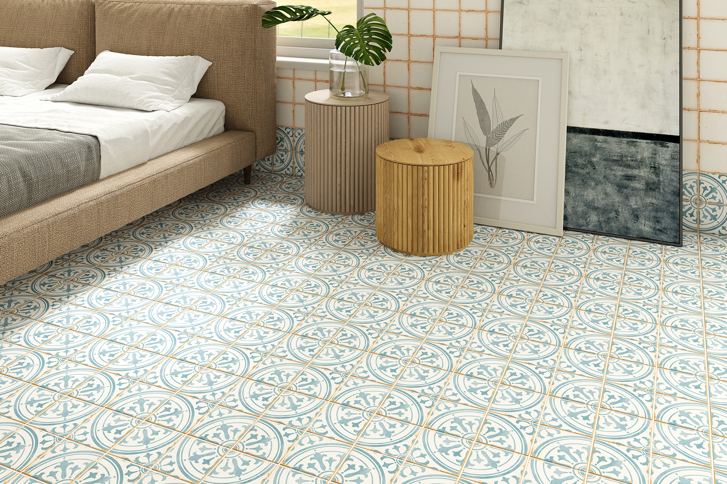 Casablanca 5" x 5" Matte Ceramic Tile in Ziane