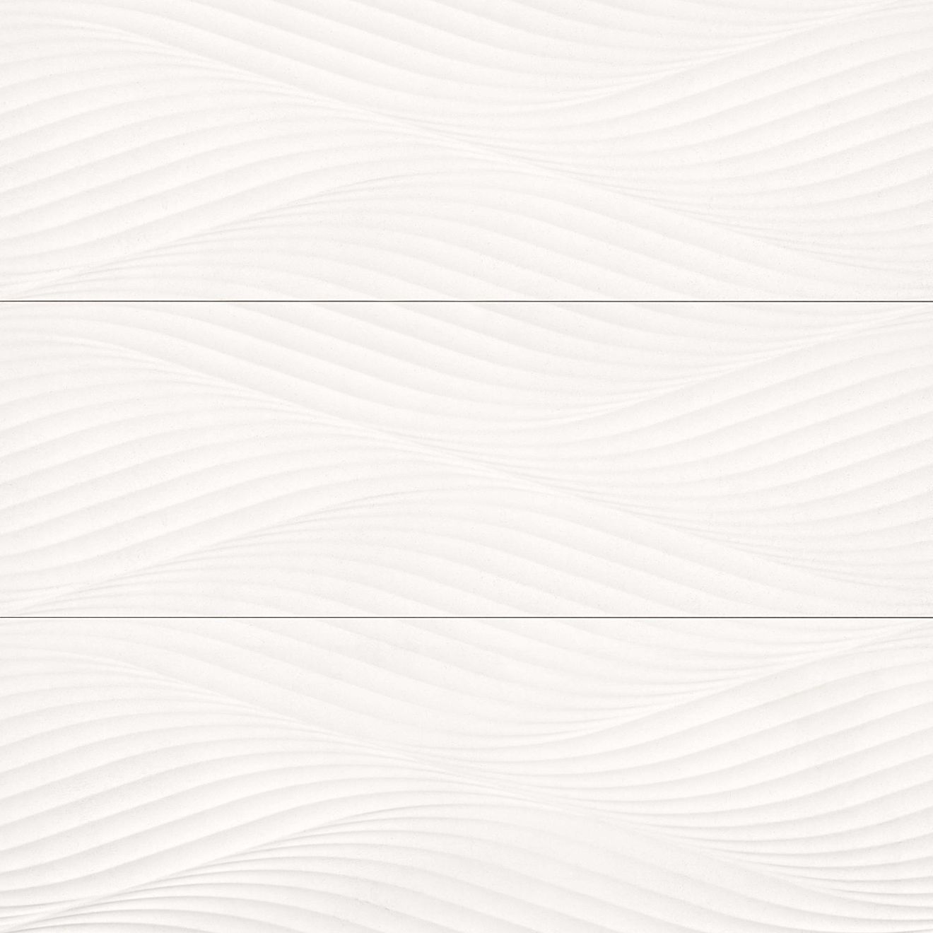 Donna 13" x 40" Matte Wave Deco Ceramic Tile in White