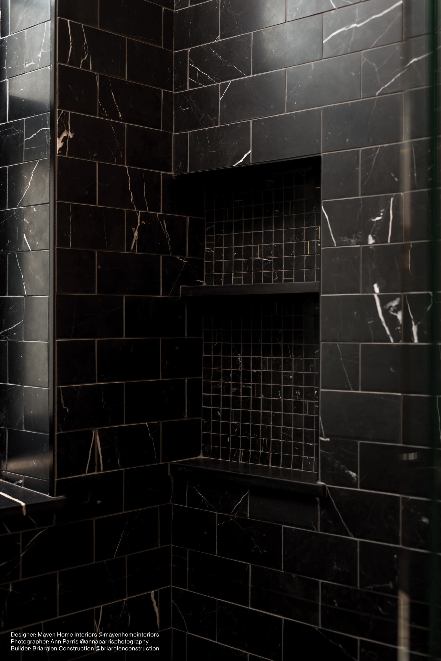 Ferrara 3" x 6" Honed Marble Tile in Nero